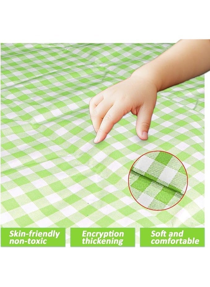 الواحة-TH 2X2 متر في الهواء الطلق نزهة حصيرة، بطانية نزهة كبيرة زائدة بطانيات الشاطئ، نزهة حصيرة رمل مقاوم للماء دليل قابلة للطي المحمولة للتخييم في الهواء الطلق المشي لمسافات طويلة السفر العشب موسيقى مهرجان العشب حصيرة (خضراء) - Image 5